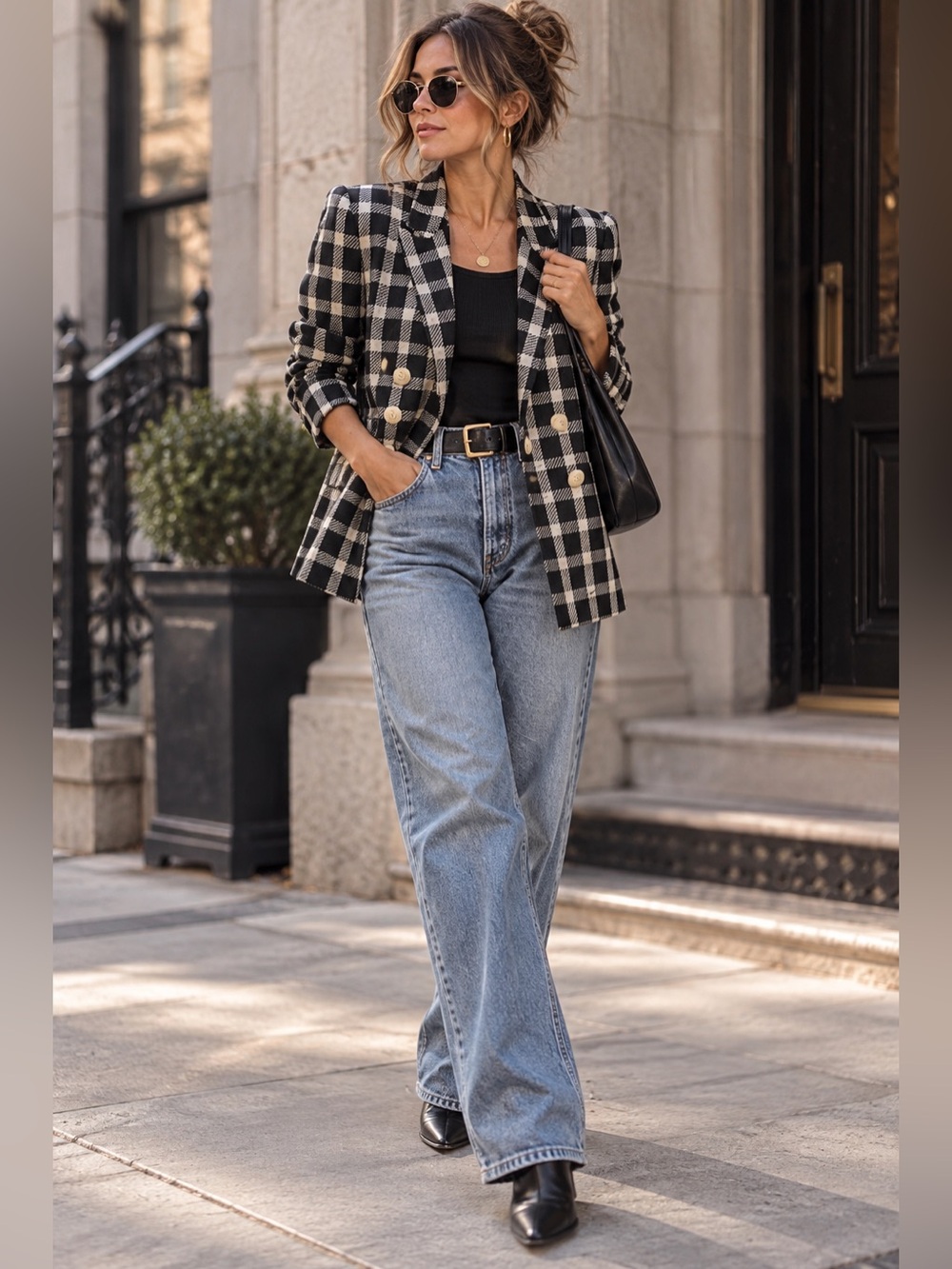 Casual Corner Plaid Blazer - Vintage 90’s w/ Shoulder Pads! Size 10